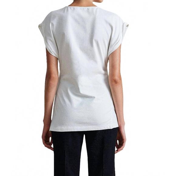 NEW APIECE APART asymmetric tunic tee in cream - Picture 3 of 4